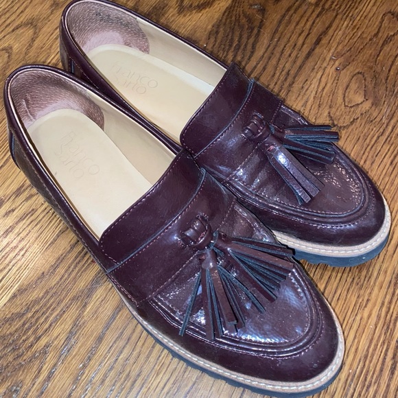 Franco Sarto “burgundy” carolynn lug sole loafers - Picture 2 of 6